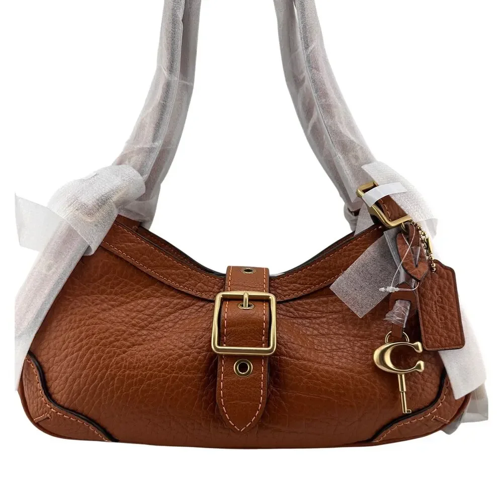 COACH Drifter Shoulder Bag 31; Amber Brown Brass